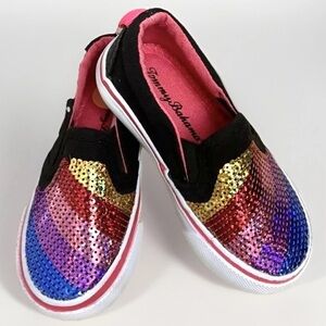 Tommy Bahama Rainbow Sequins Slip-On Shoes Toddler Sz‎ 7 Multicolor Casual